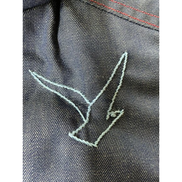 Vintage Jacket Handmade Child Embroidered Crewel Western Movie Prop Blue 1950s - Picture 4 of 10